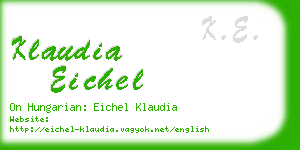 klaudia eichel business card
